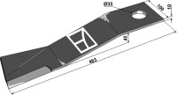 Mähermesser 483mm - links 2