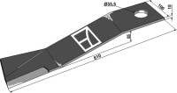 Mähermesser 610mm - links 2