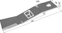 Mähermesser 500mm - links 2