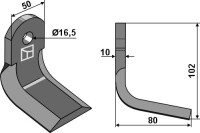 Y-Messer 102x50mm 2