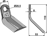 Y-Messer 110x40mm 2