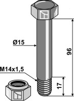 Sechskantschraube M14x1,5x96 mit gallery 1_2nd