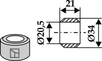 Scheibe Ø34x21xØ20,5 2