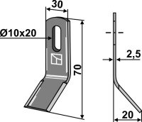 Y-Messer 70x30mm 2