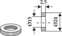 Unterlegscheibe Ø24x2,5xØ15 2