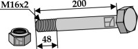 Sechskantschraube M16x2x200 mit Sicherungsmutter