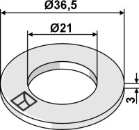 Unterlegscheibe Ø36,5x3xØ21 - DIN7090 A20 HV20
