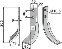 Fräsmesser 205x40mm, links gallery 4_2nd