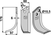 Fräsmesser 176x60mm, links gallery 12_2nd