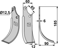 Fräsmesser 185x60mm, rechts gallery 2_2nd