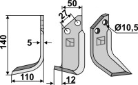 Fräsmesser 140x50mm, links gallery 3_2nd
