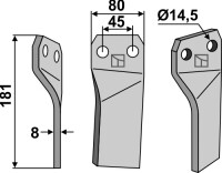 Rotorzinken 181x80mm, links 2