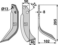 Fräsmesser 205x50mm, rechts gallery 1_2nd
