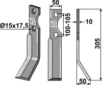Rotorzinken 305x50mm, rechts 2