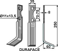 Rotorzinken DURAFACE 250x35mm, rechts