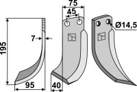Fräsmesser 195x75mm, links gallery 20_2nd