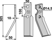 Rotorzinken 305x50mm, links 2