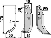Fräsmesser 175x40mm, links 2