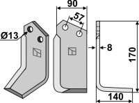Fräsmesser 170x90mm, rechts gallery 2_2nd