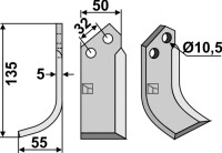 Fräsmesser 135x50mm, links gallery 20_2nd