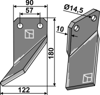 Fräsmesser 180x90mm, links gallery 3_2nd