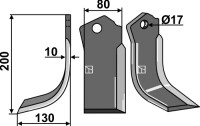 Fräsmesser 200x80mm, links gallery 1_2nd