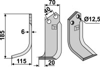 Fräsmesser 185x70mm, links gallery 9_2nd