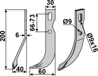 Universal Fräsmesser 300x30mm, links