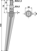 Kreiseleggenzinken 322mm 2