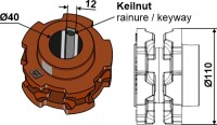 Nusskettenrad Ø110 2