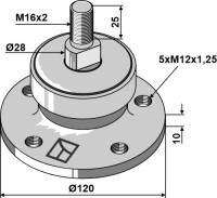 Lager mit Gewinde M16 2