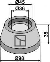 Innen-und aussenflansch Ø98 2