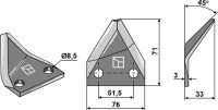 Futtermischwagenmesser, rechts 2