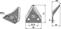 Futtermischwagenmesser, links 2