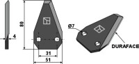 Futtermischwagenmesser, rechts - DURAFACE 2