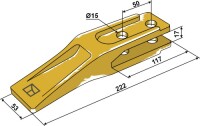 Standard Zahn für Frontladerschaufeln 2