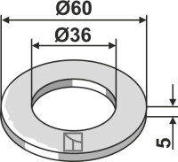 Scheibe Ø60x5xØ36 2