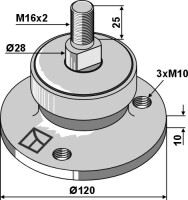 Lager mit Gewinde M16 2