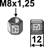 Mutter M8x1,25 - 10.9 2