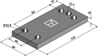 Halteplatte 130x12x80 2