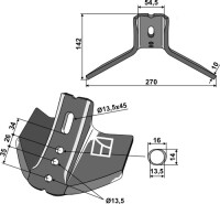 Flügelschar 270mm 2