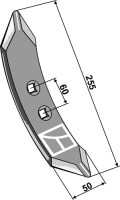 Grubberschar 255mm 2
