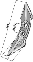 Grubberschar 265mm 2