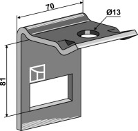 Halter fÃ¼r Zinken 40x12 2