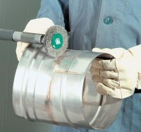 Lessmann Rundbürste V4A gewellt mit Schaft 70x10x0,3mm 
