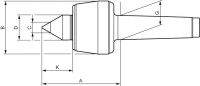 Röhm Hartmetall Körnerspitze 3
