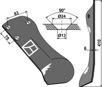 Löffelschar links (Unterstockräumer links) 2