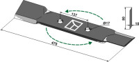 Mähermesser 470mm - links 2