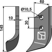 Messer für Grabenfräse - links 2