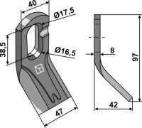 Y-Messer 97x40mm gallery 1_2nd